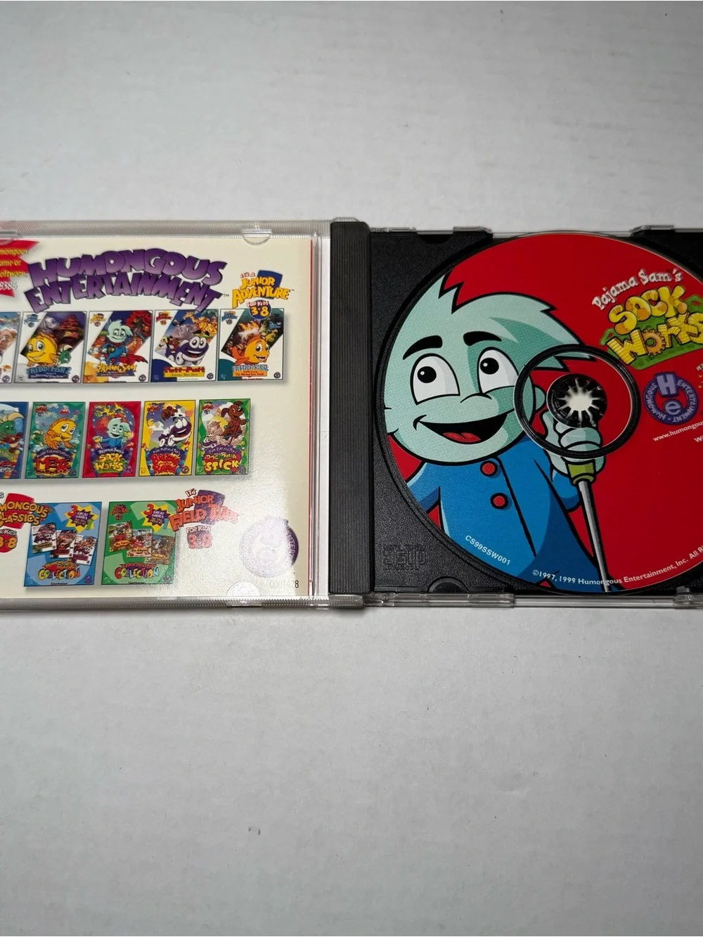 Pajama Sam's Sock Works PC CD-ROM Windows 95 3.1 Macintosh 1997 Vintage